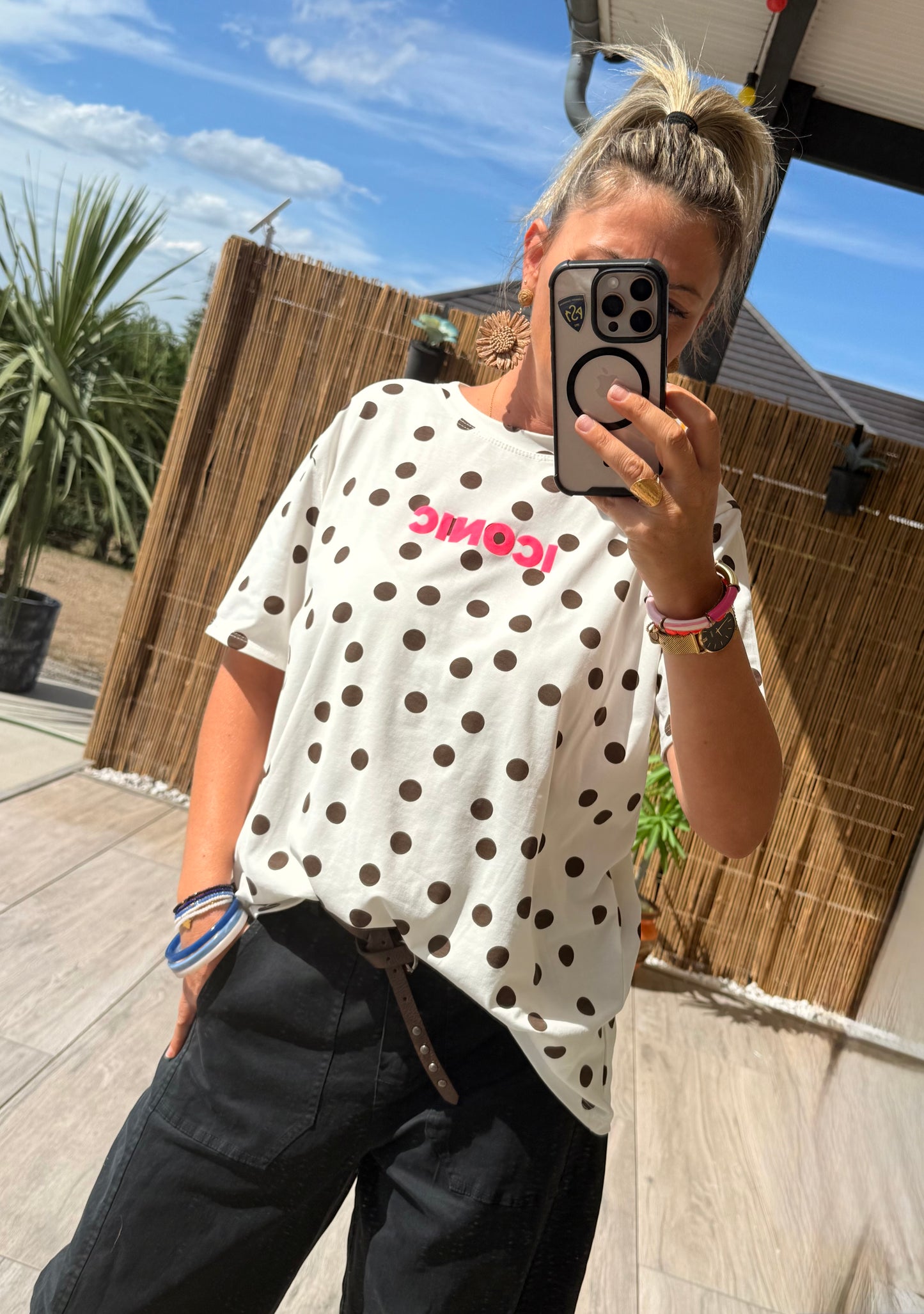 Tee shirt Iconic à pois