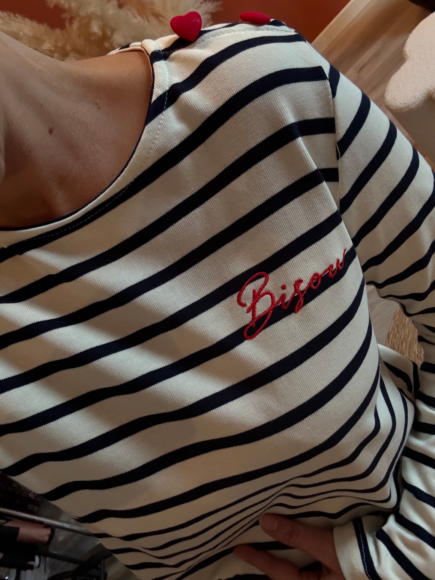 💋 Top Marinière Bisou