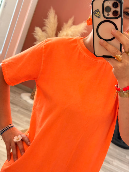 Robe longue fluo