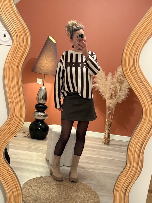 Pull à rayures AMOUR 🤎💙