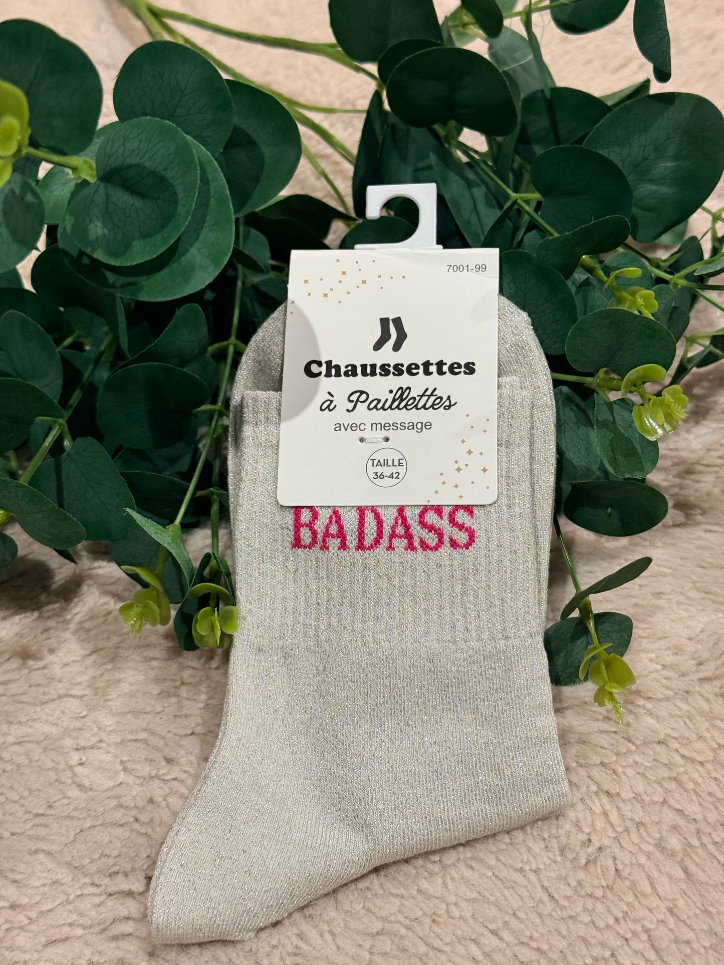 Chaussette paillette Badass 🤩