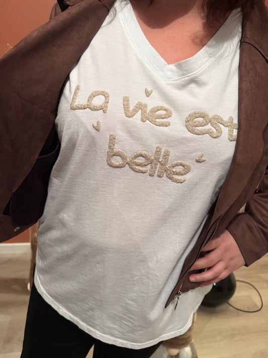 Tee shirt la Vie est belle PULPEUSE 🫶