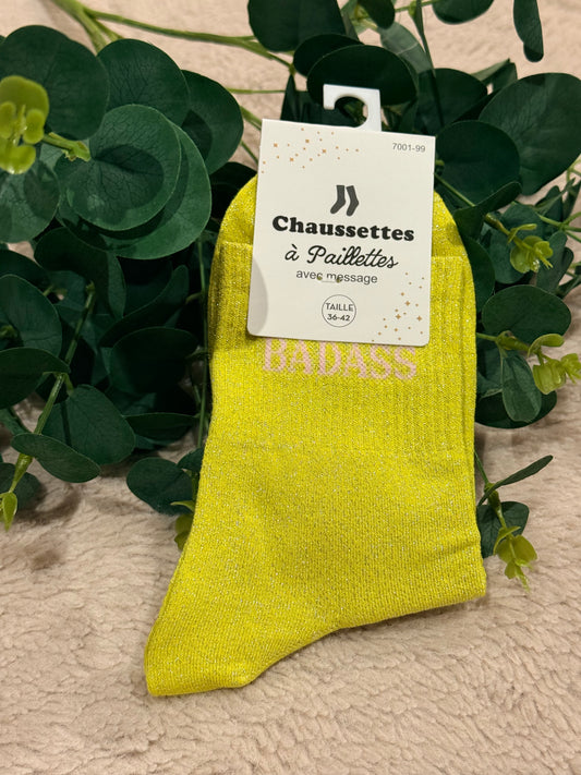 Chaussette paillette Badass 🤩