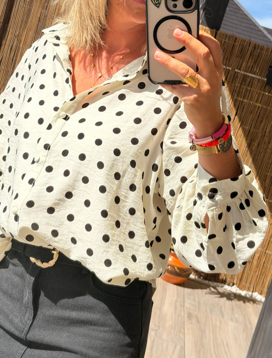Chemise à pois Pulpeuse