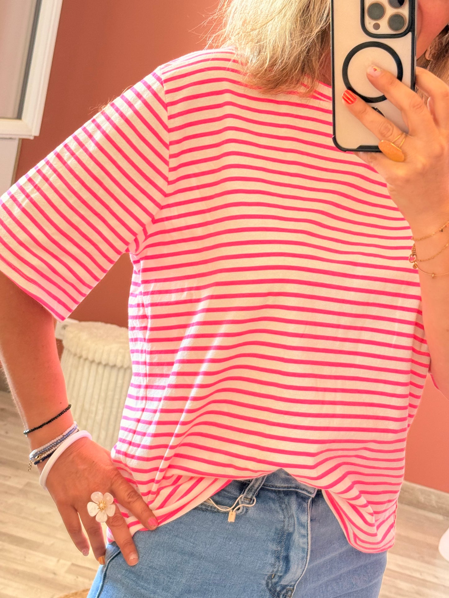 T-shirt oversize à rayures