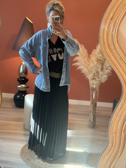 Jupe longue plissée Lilou