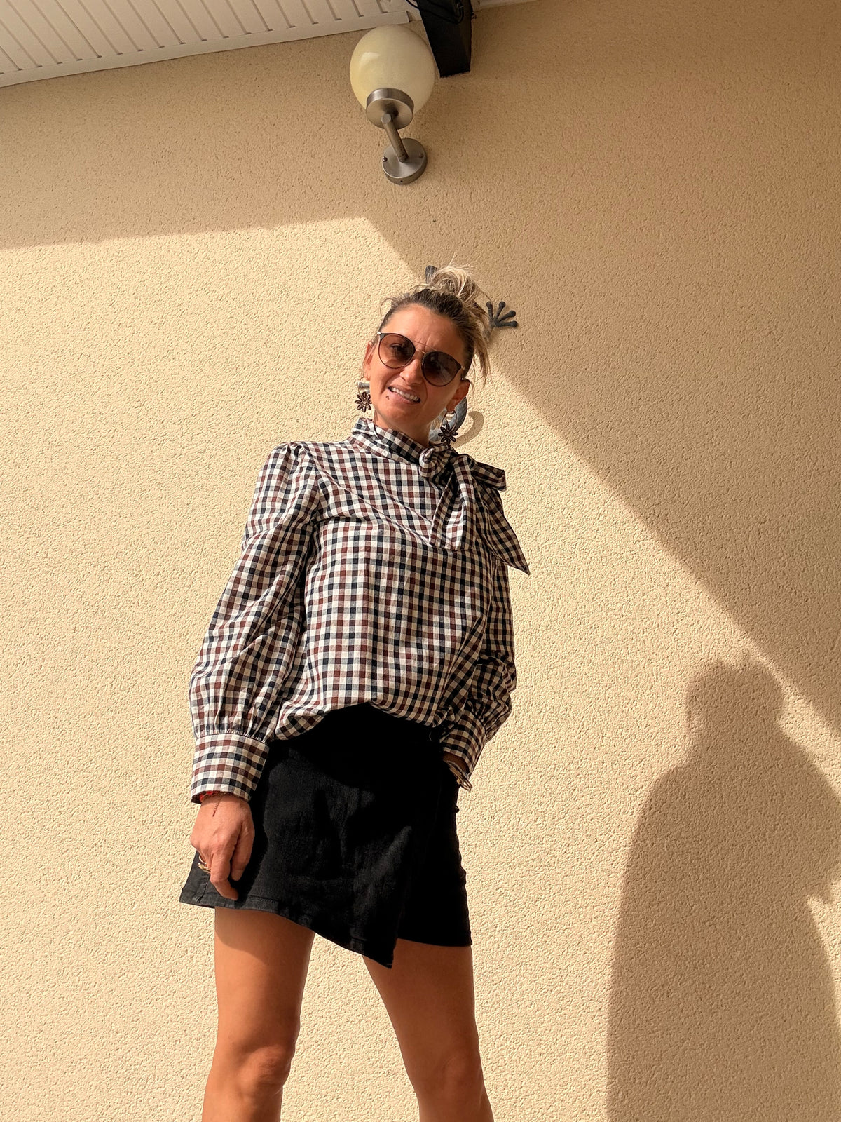 Blouse à carreaux Momo