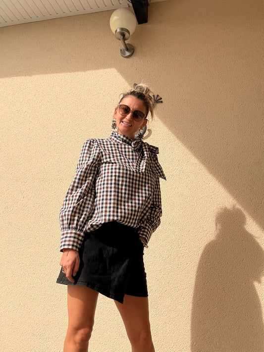 Blouse à carreaux Momo