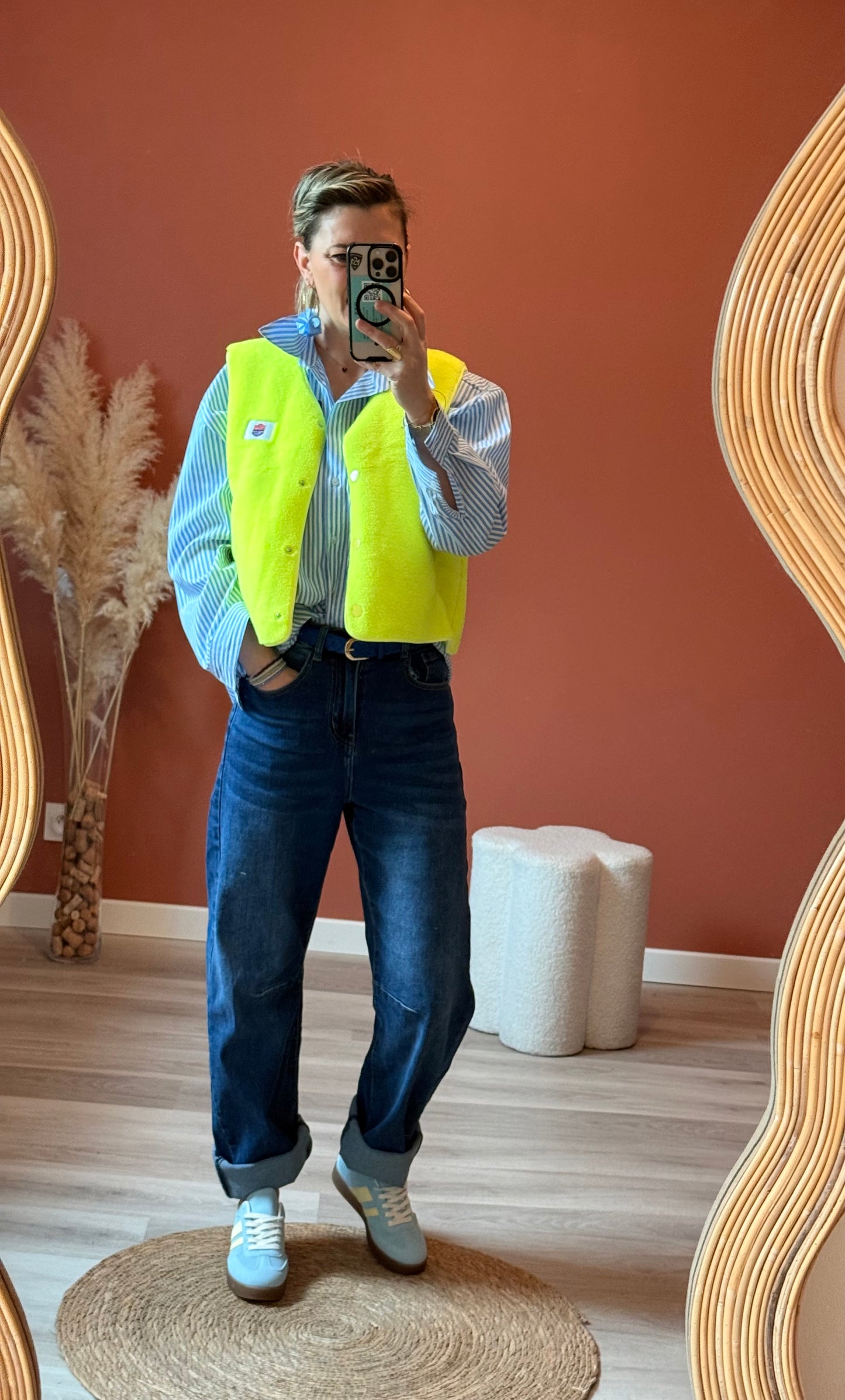 Gilet sans manches fluo