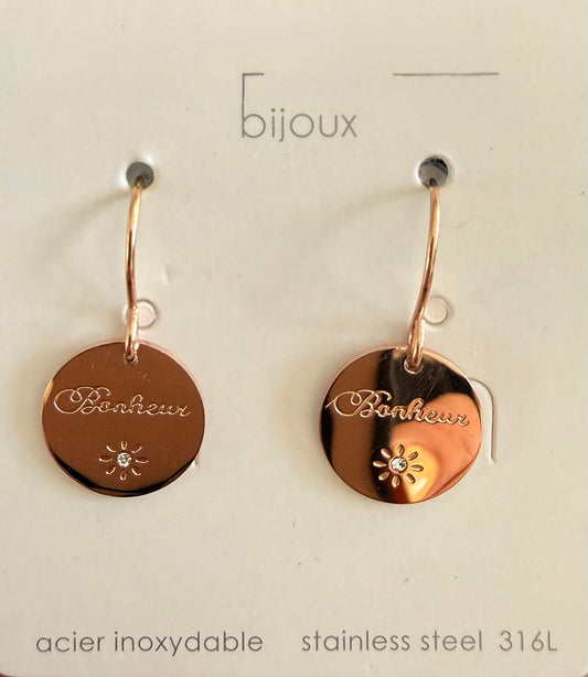 Boucle d’oreille bonheur