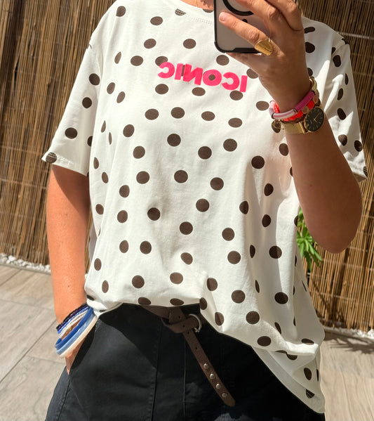 Tee shirt Iconic à pois