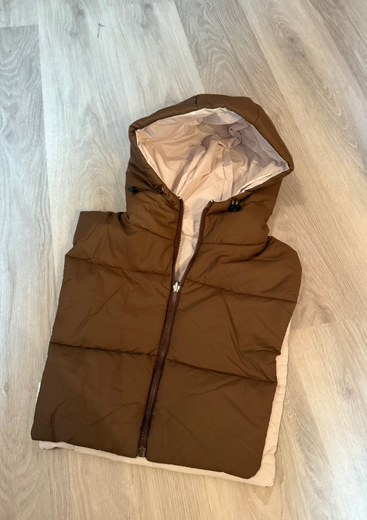 Capuche amovible réversible