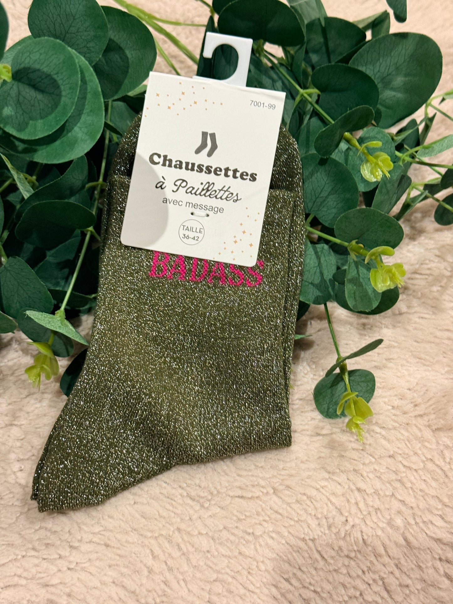 Chaussette paillette Badass 🤩