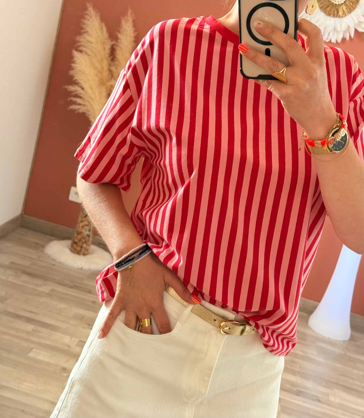 Tee shirt oversize cœur au dos