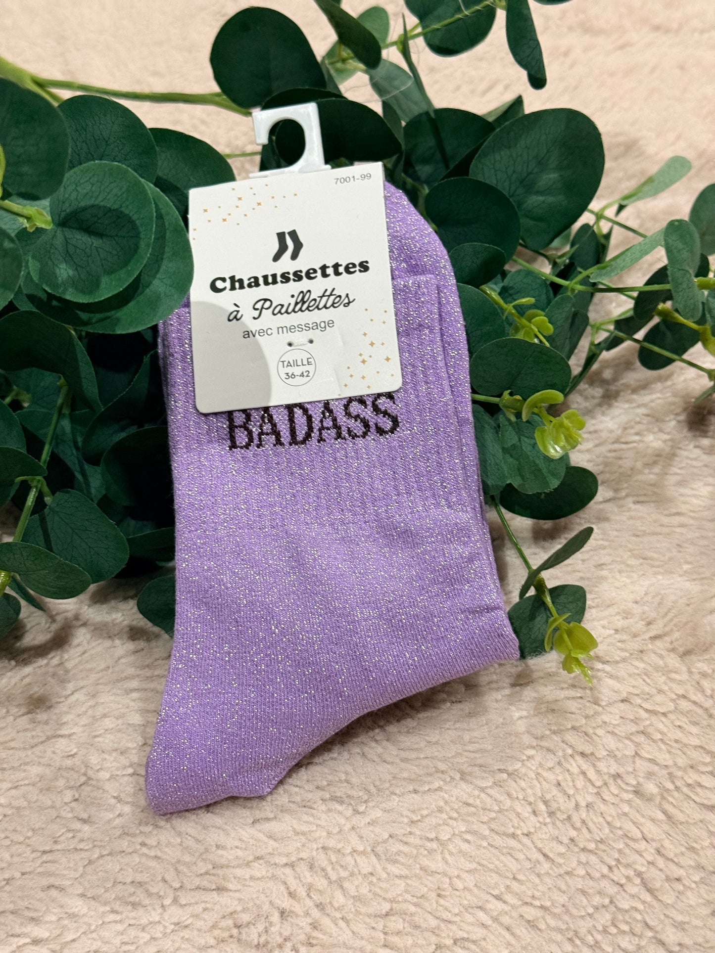 Chaussette paillette Badass 🤩
