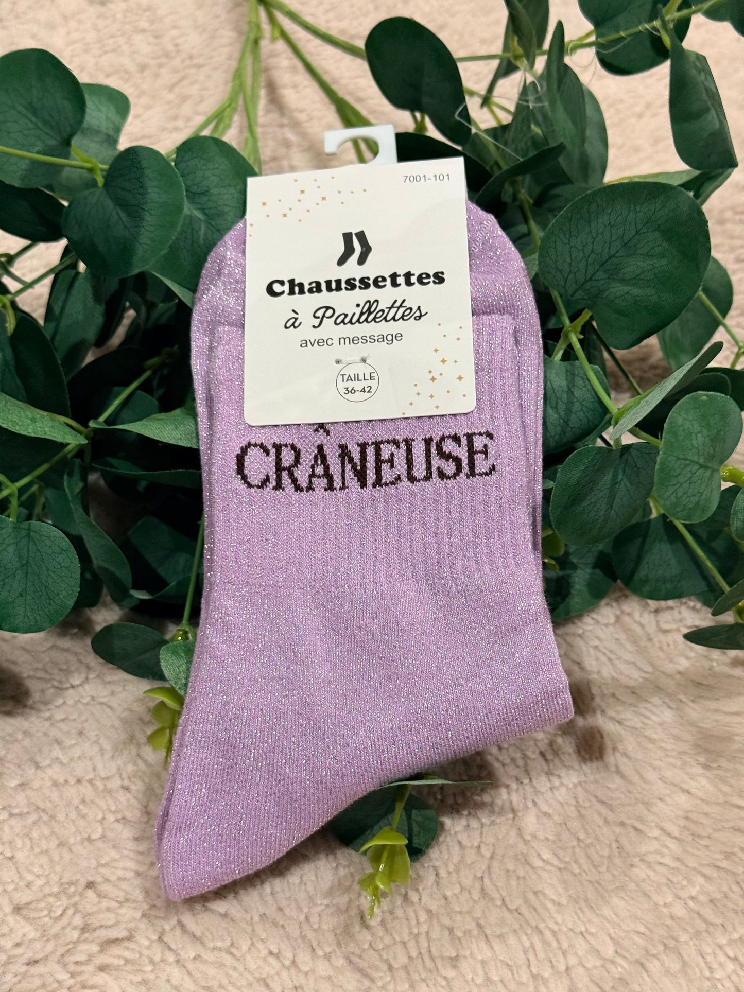 Chaussette paillette Crâneuse
