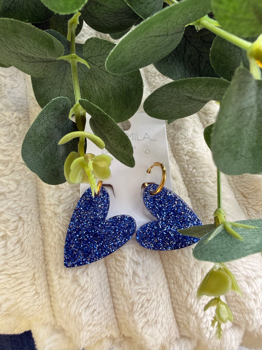 Boucle d’oreille résine 💙