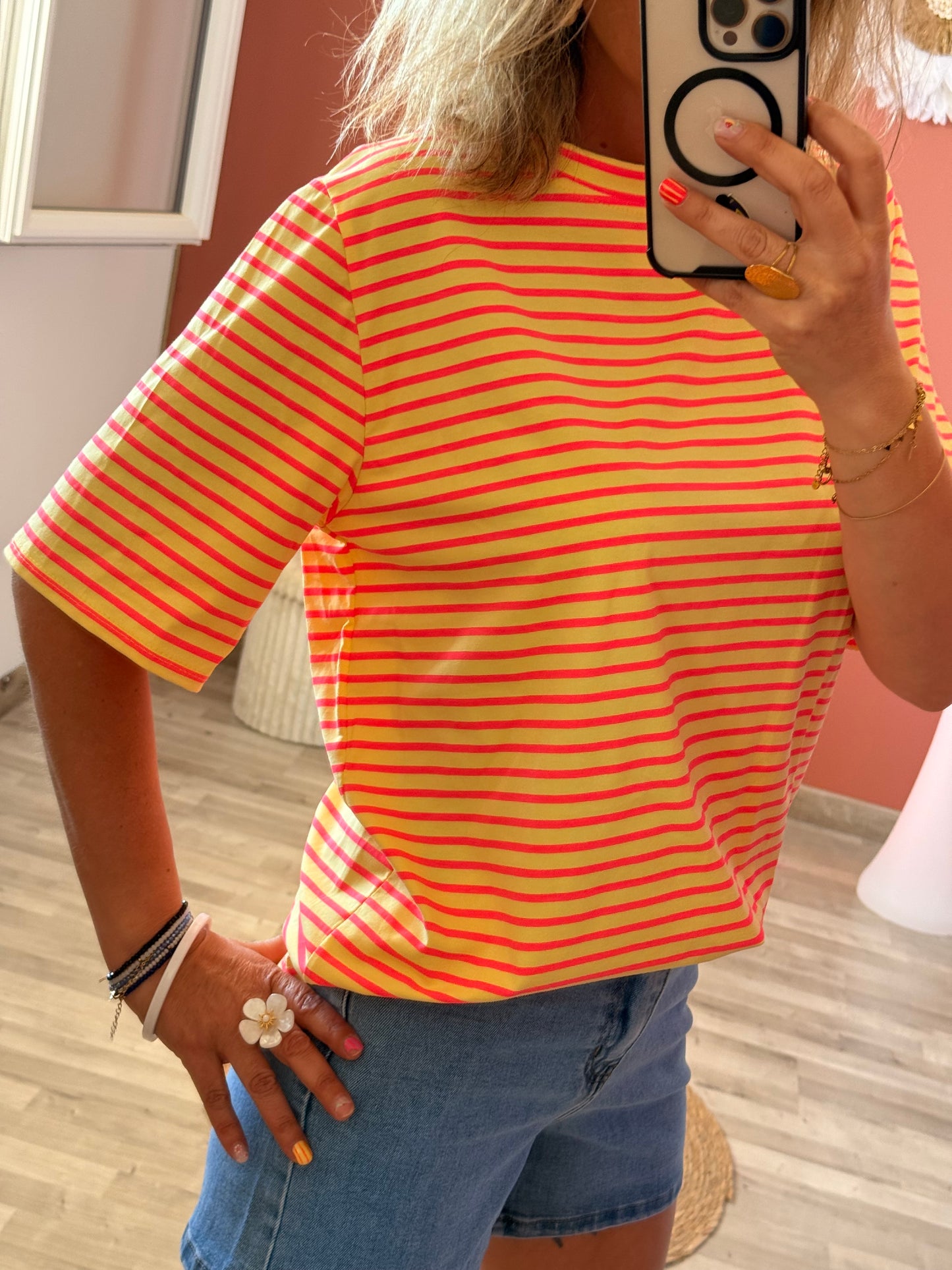 T-shirt oversize à rayures