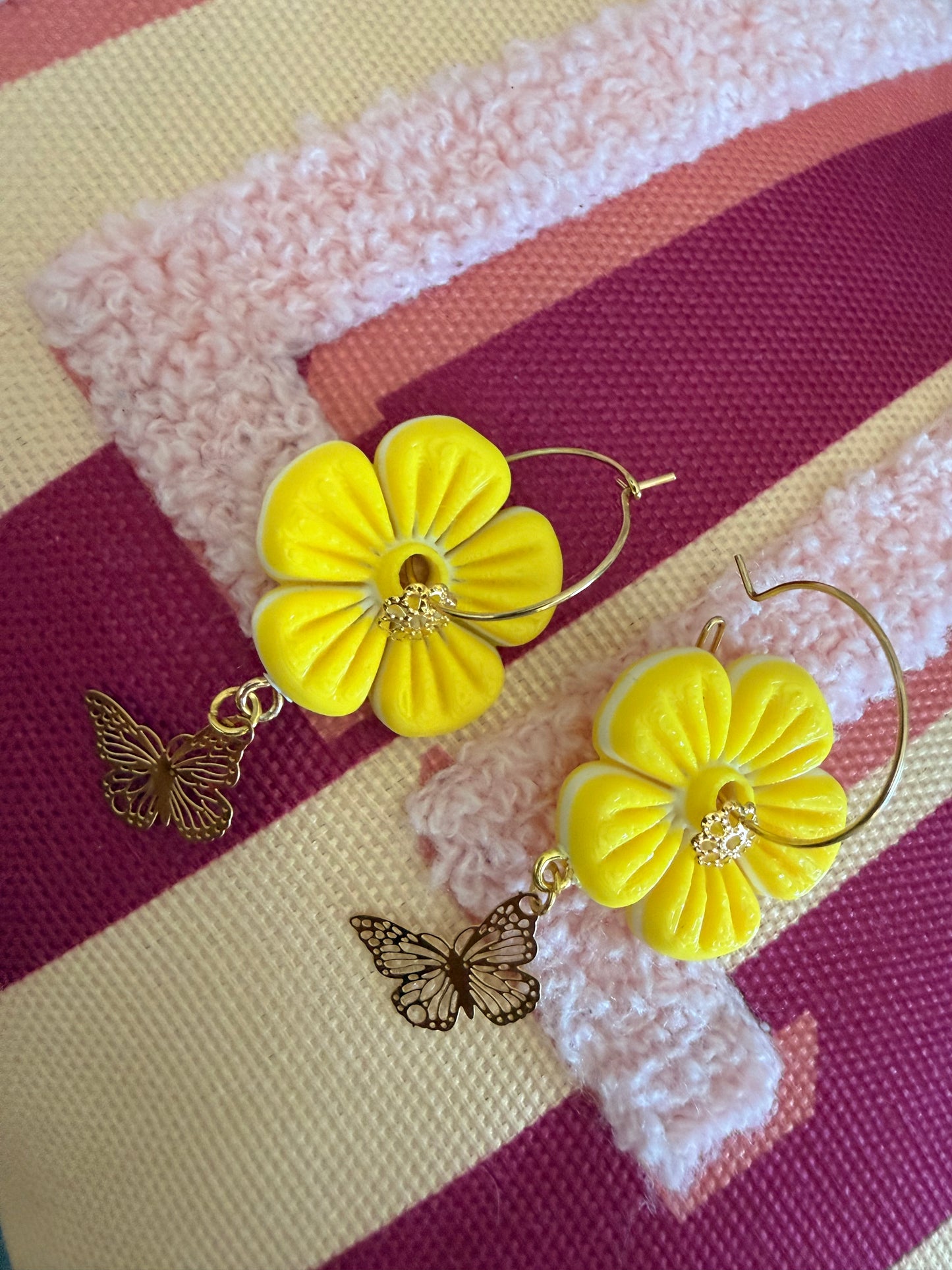Boucle d’oreille en fibre de Maïs