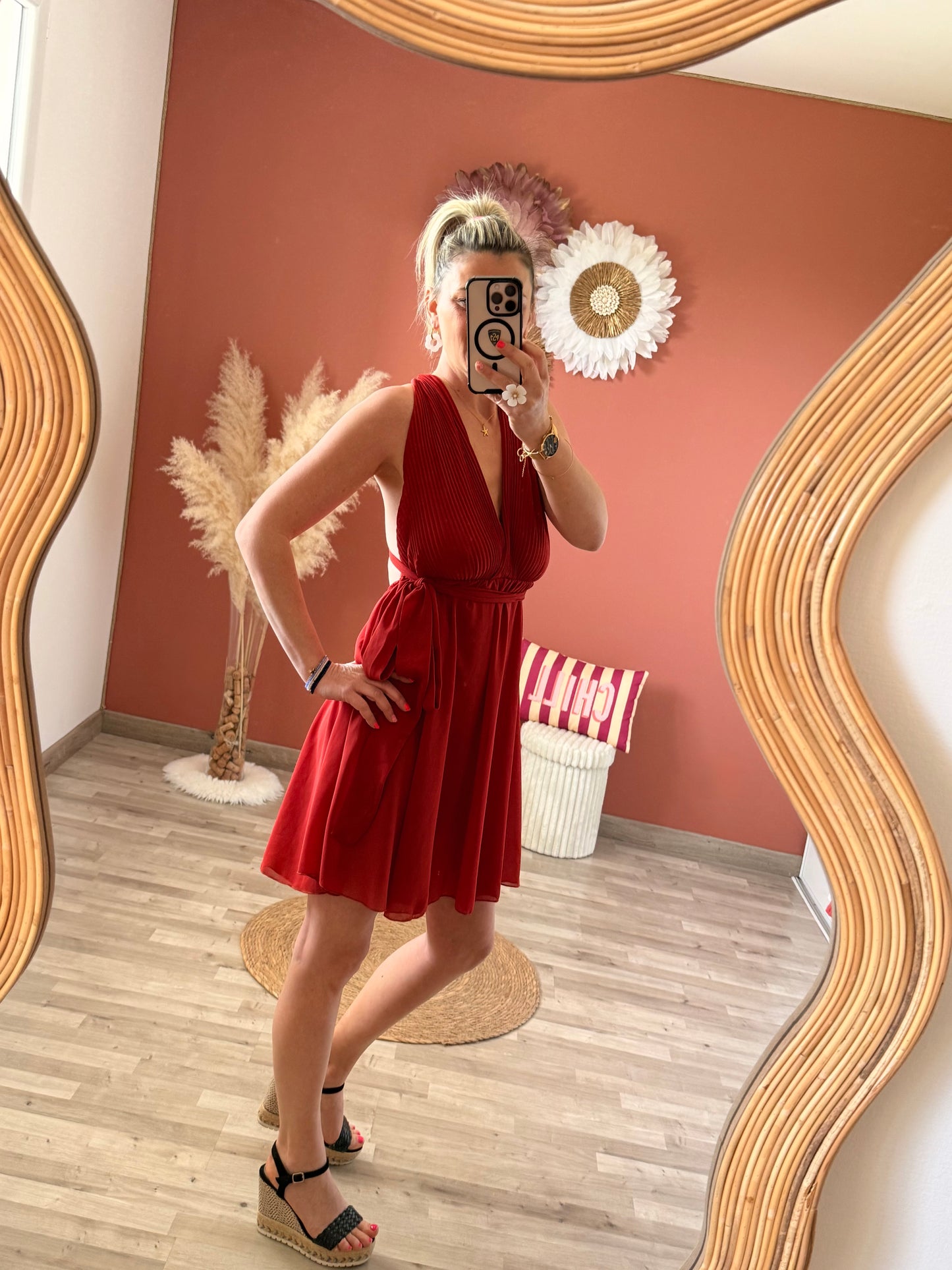 Robe courte multiposition