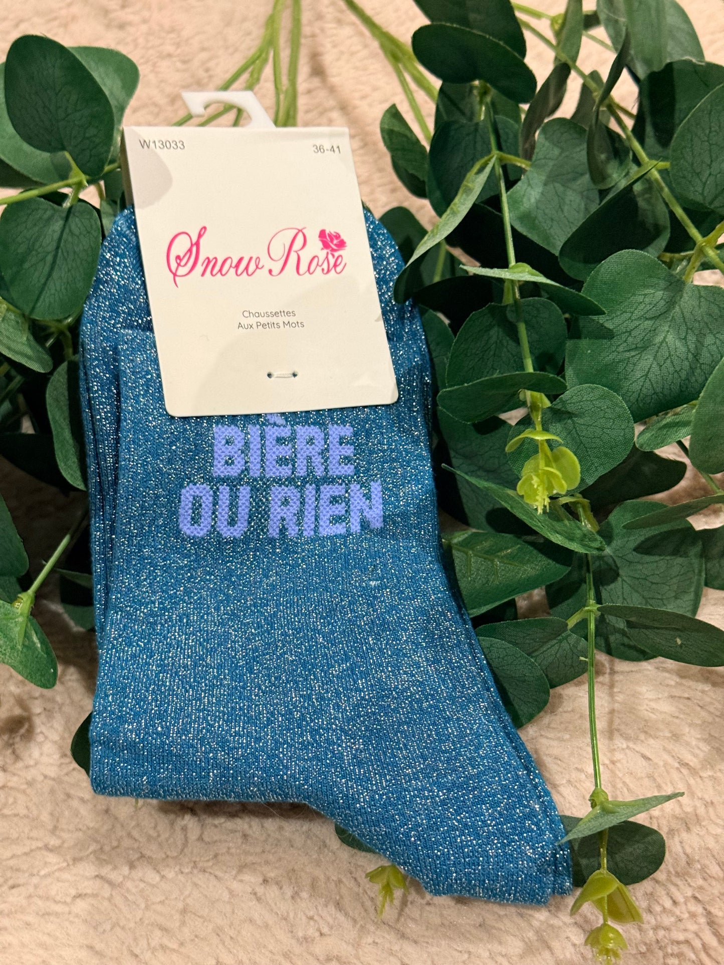 Chaussette paillette bière ou rien