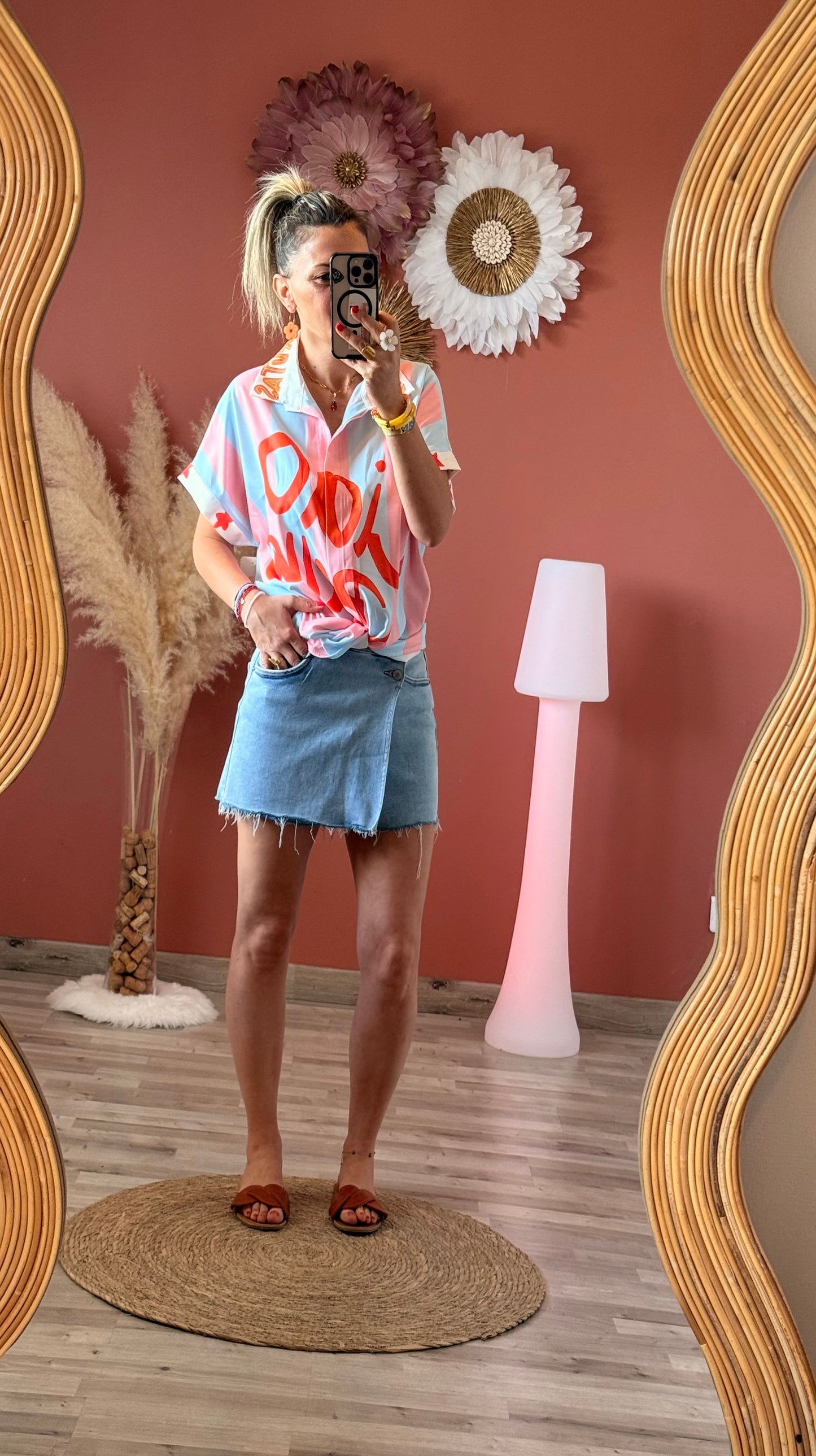 Chemise imprimée Ciao Bella
