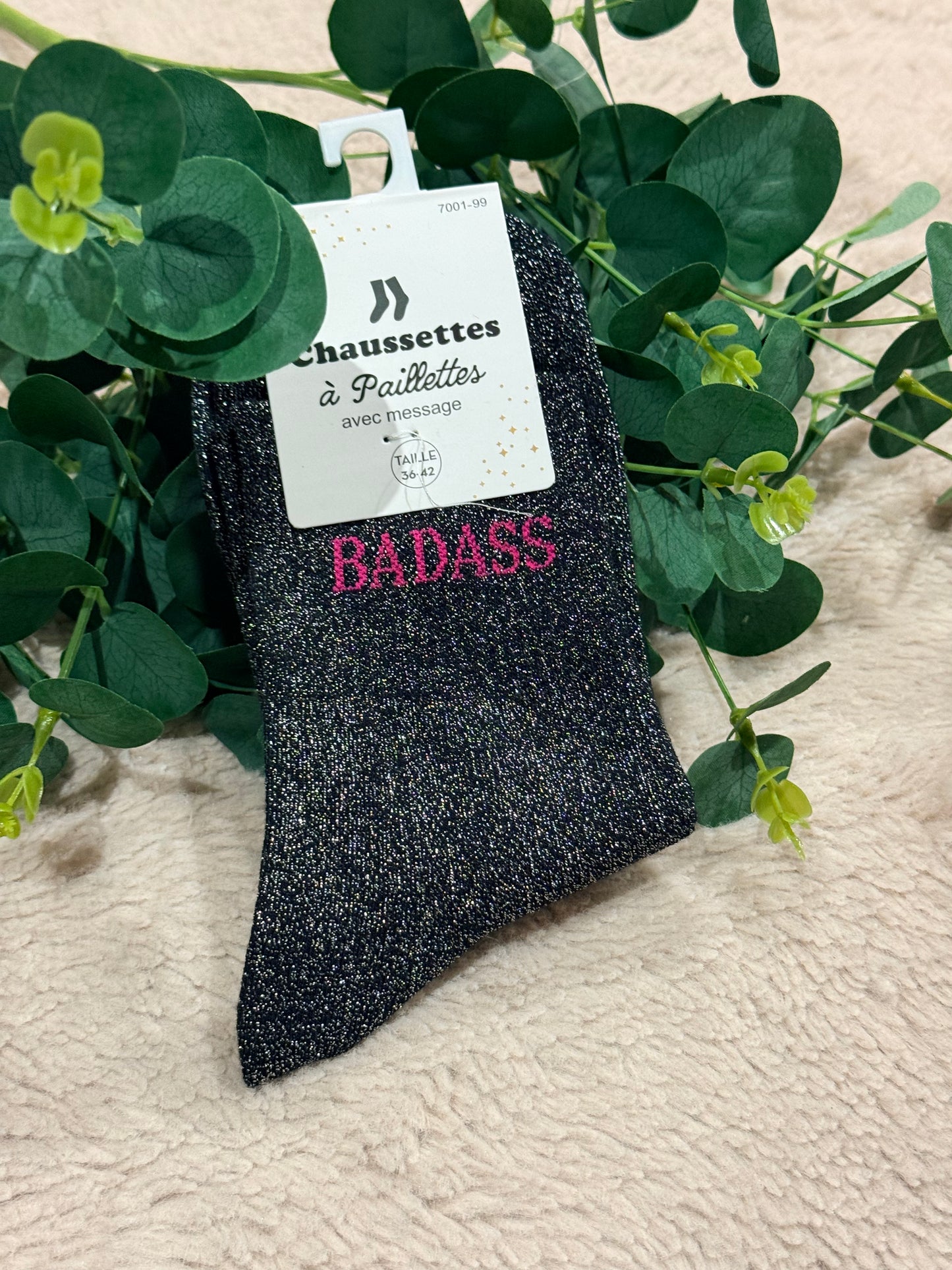 Chaussette paillette Badass 🤩