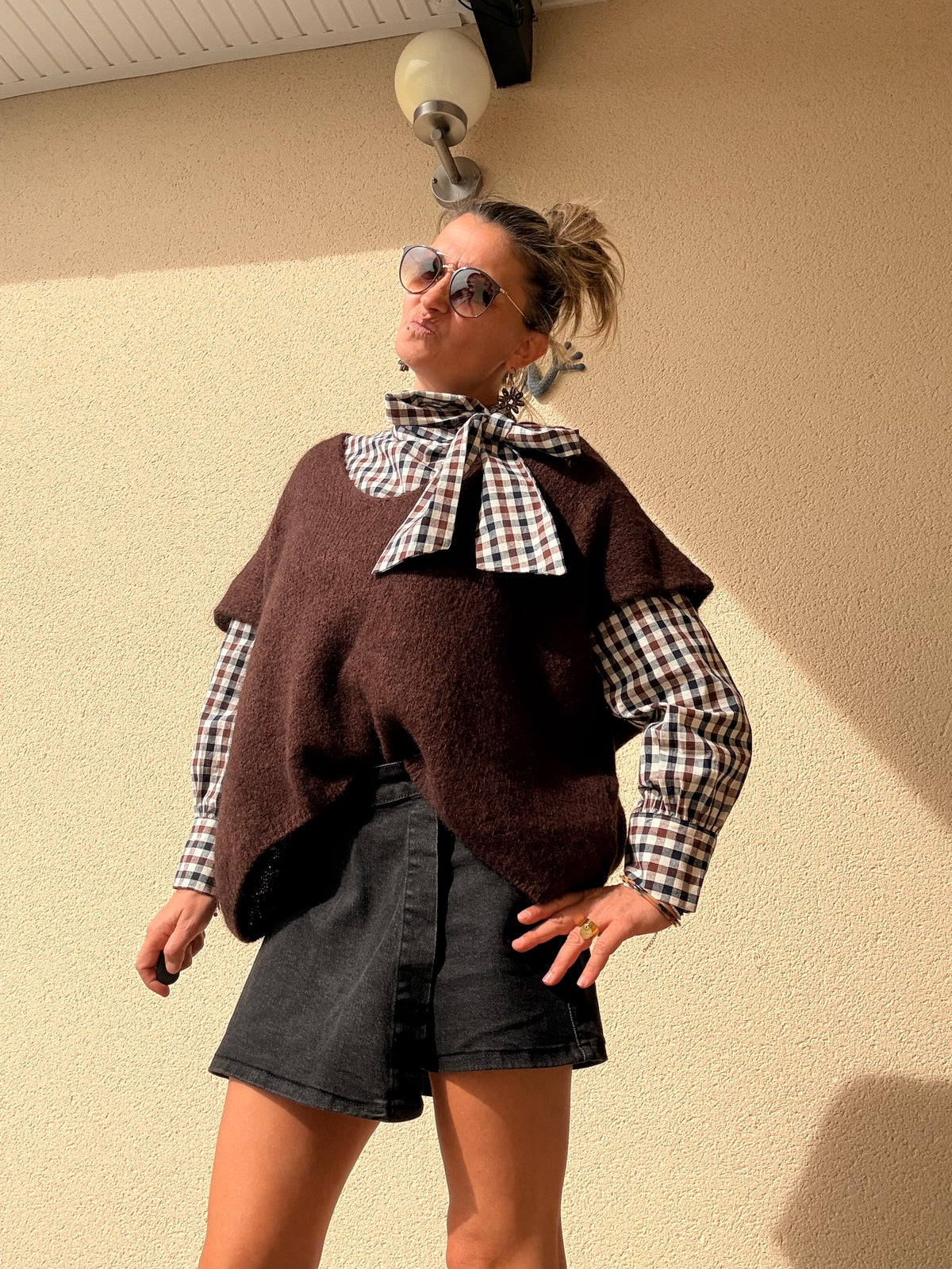 Blouse à carreaux Momo