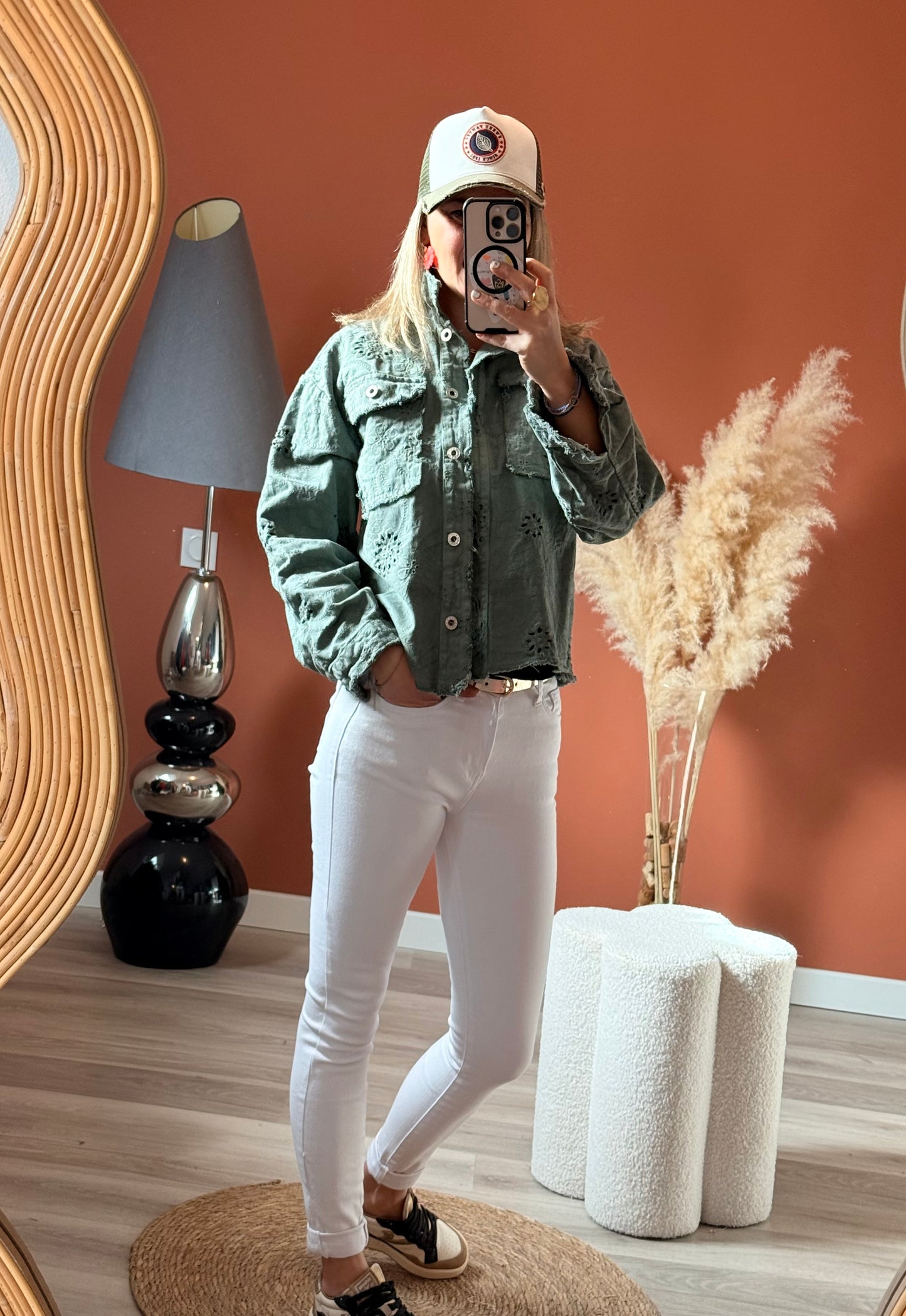 Veste brodée Kaki 💚