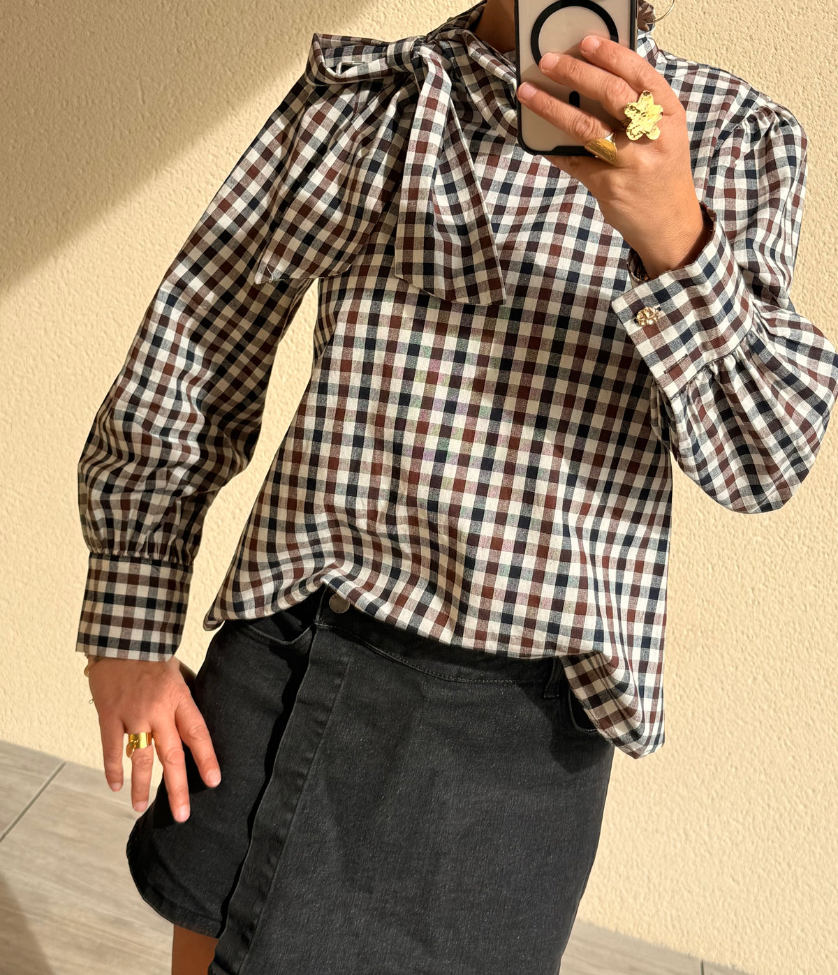 Blouse à carreaux Momo