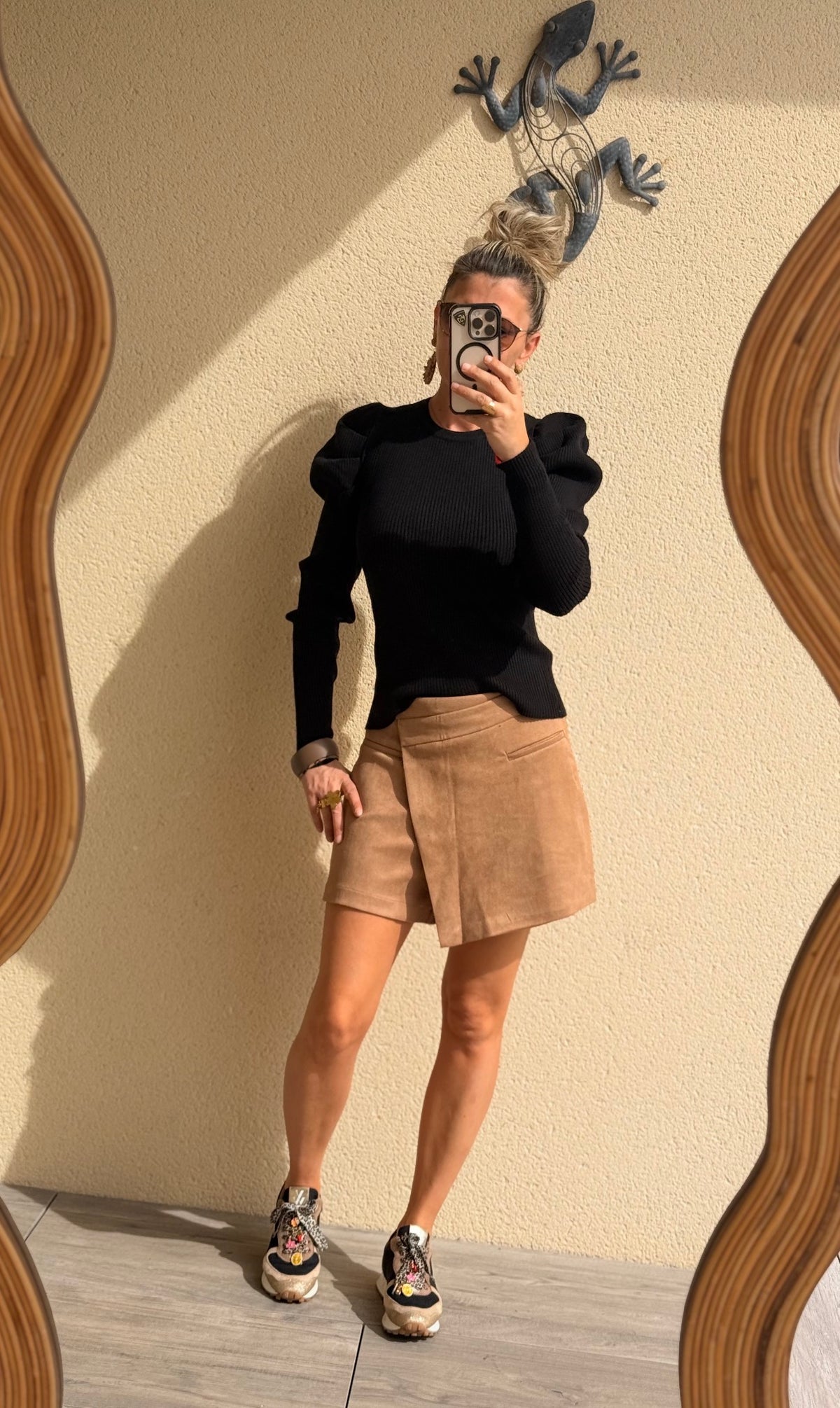 Top Melanie manches bouffantes