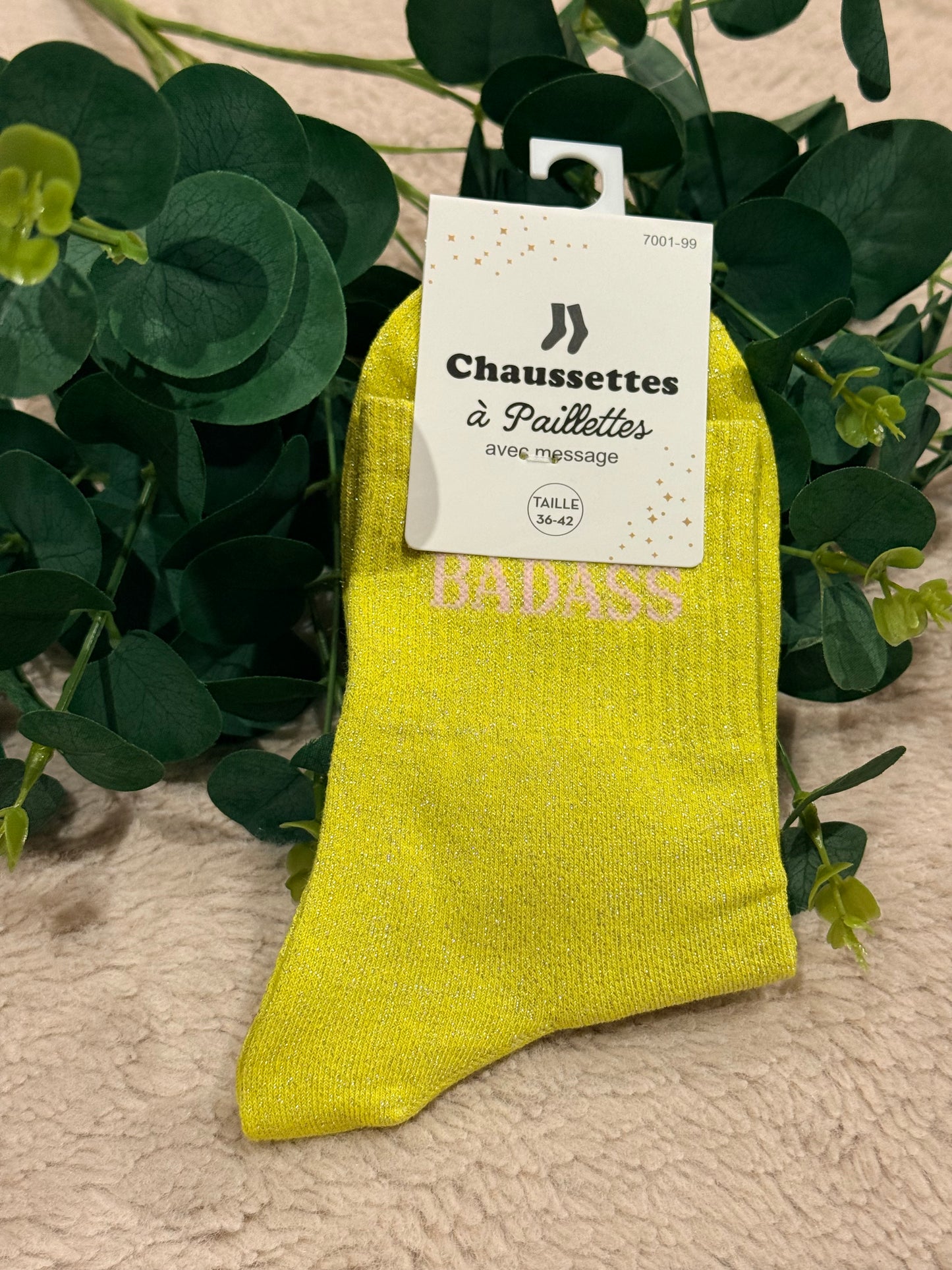 Chaussette paillette Badass 🤩