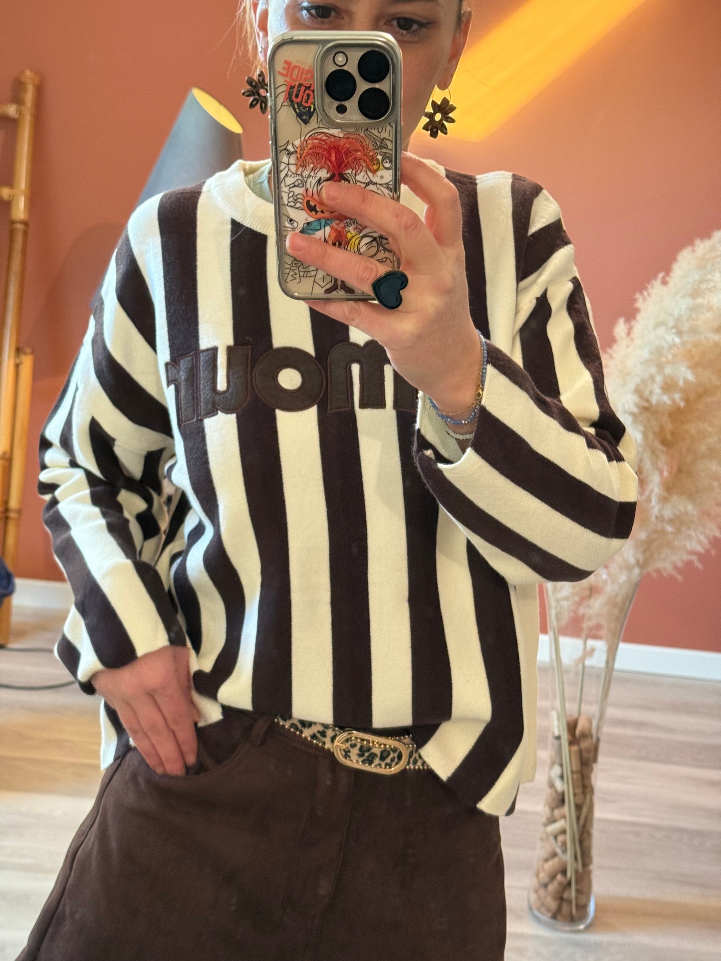 Pull à rayures AMOUR 🤎💙