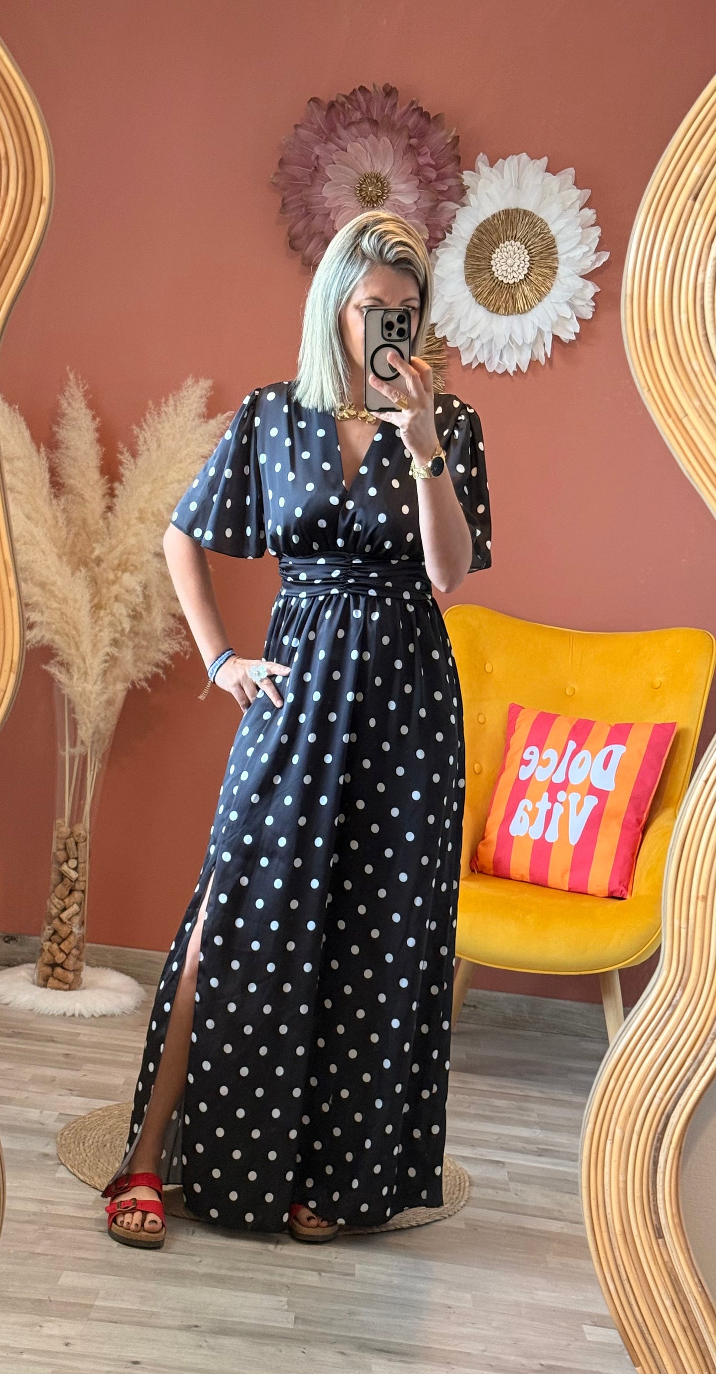 Robe à pois