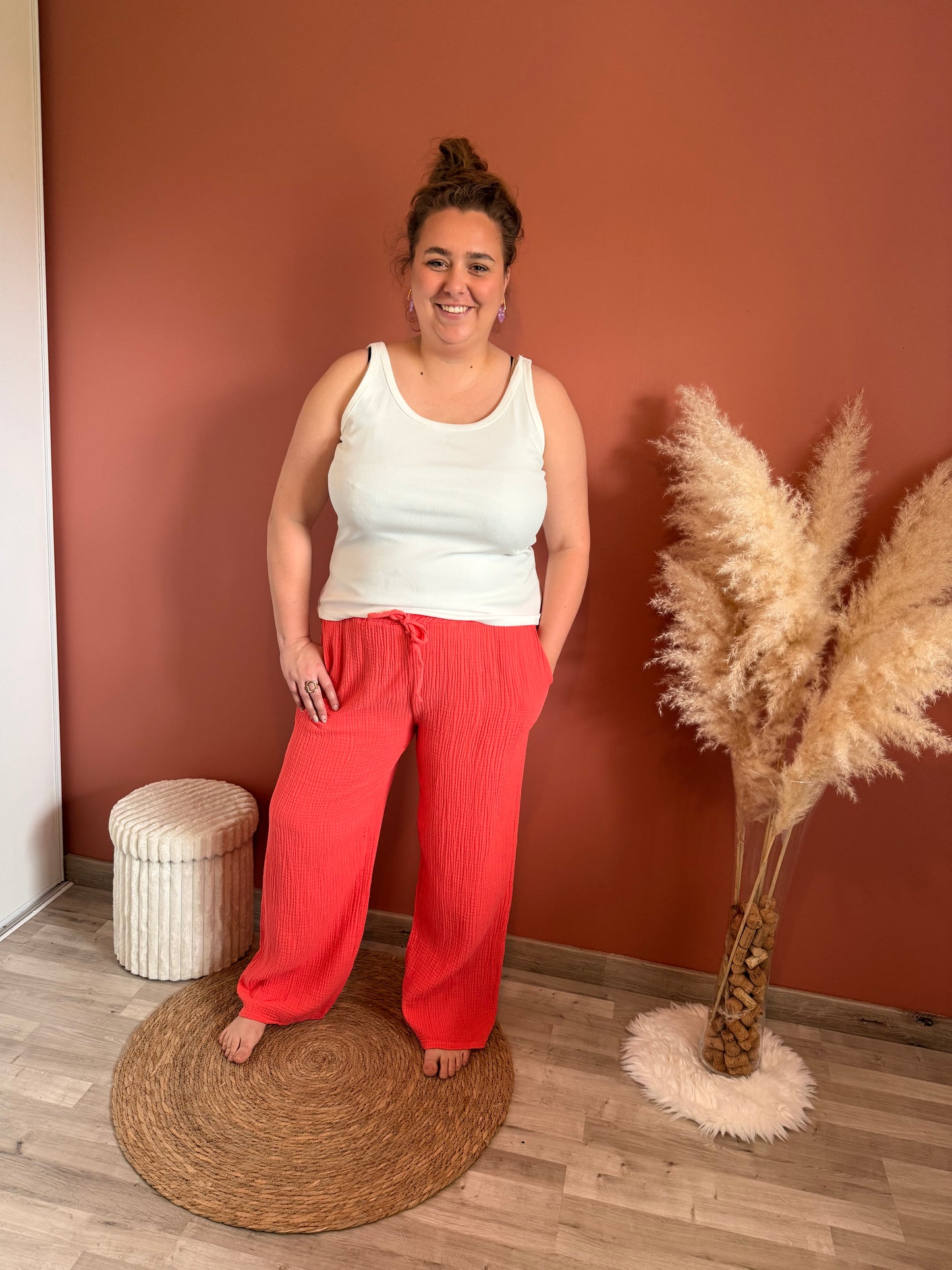 Pantalon Hugo en gaz de coton