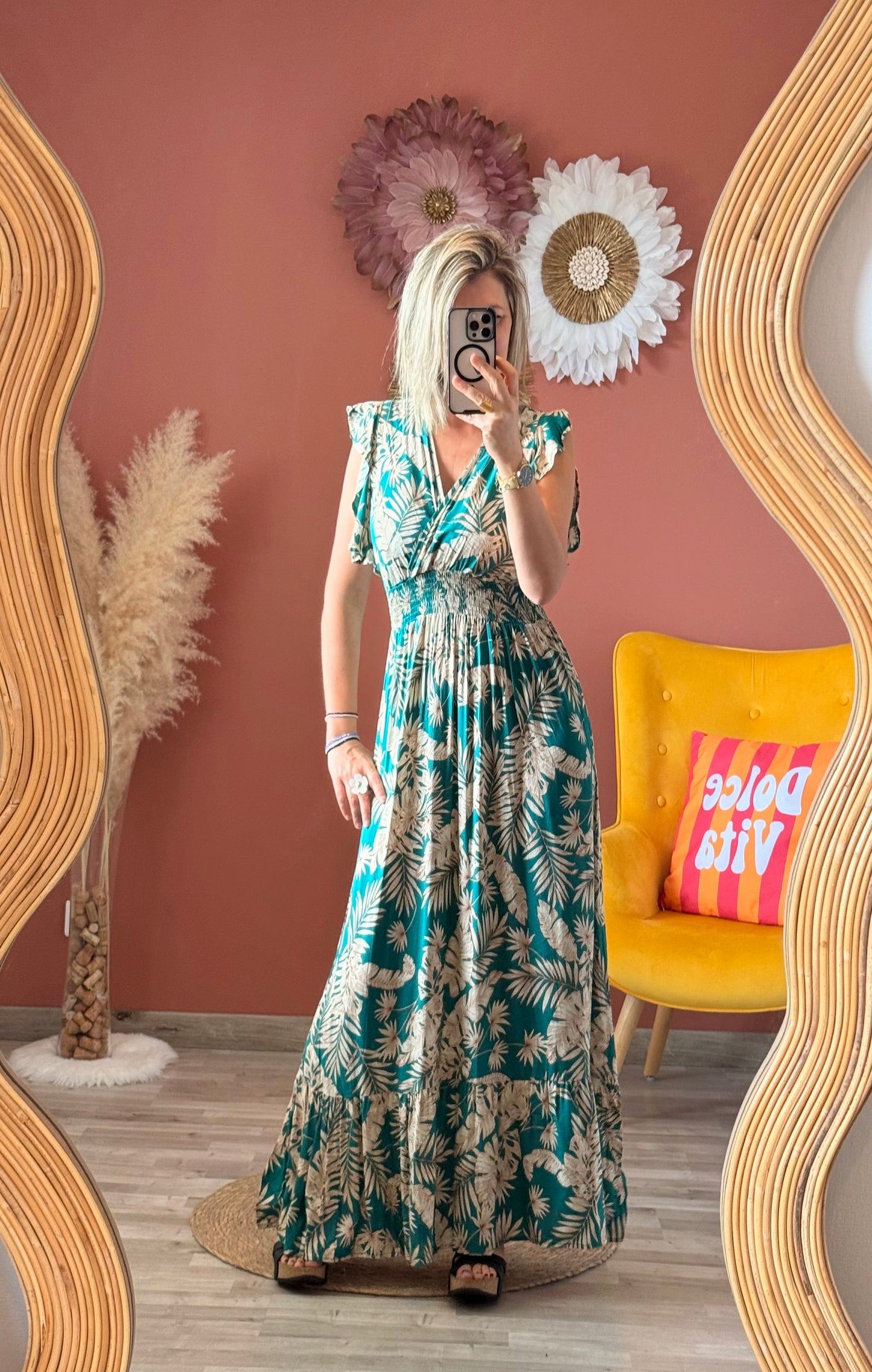 Robe feuillage Tomi