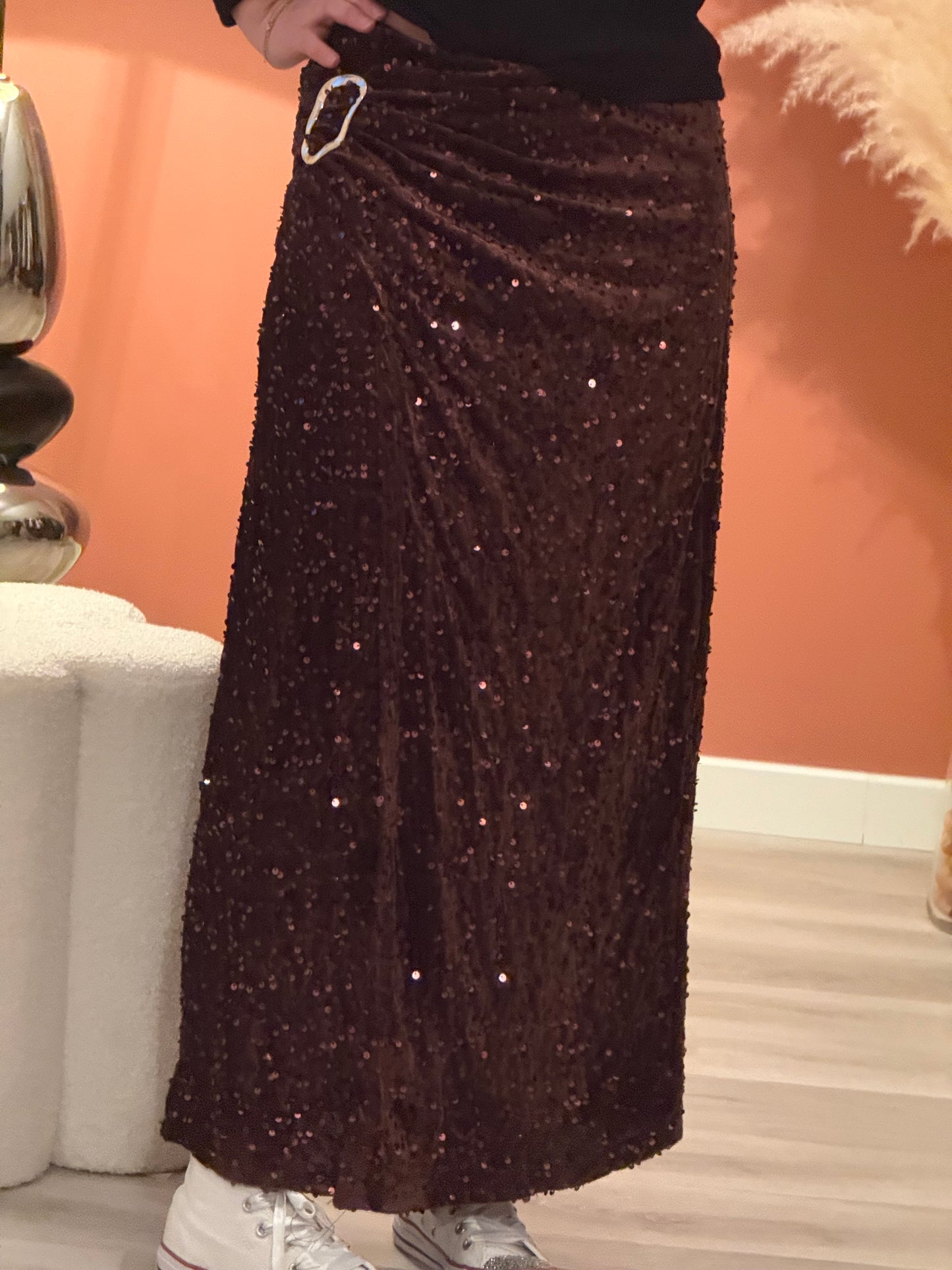 Jupe longue strass Liane 🤎