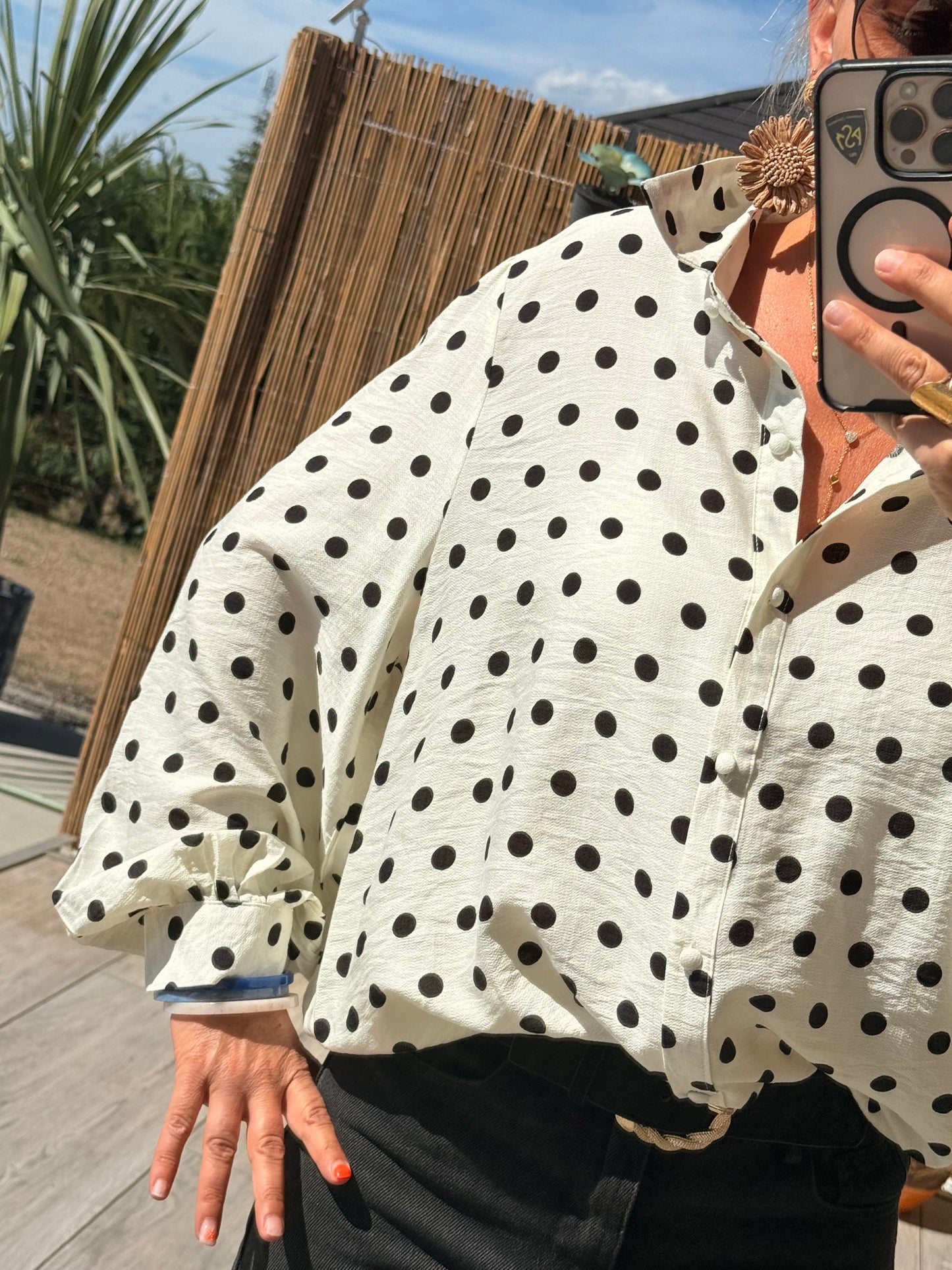 Chemise à pois Pulpeuse