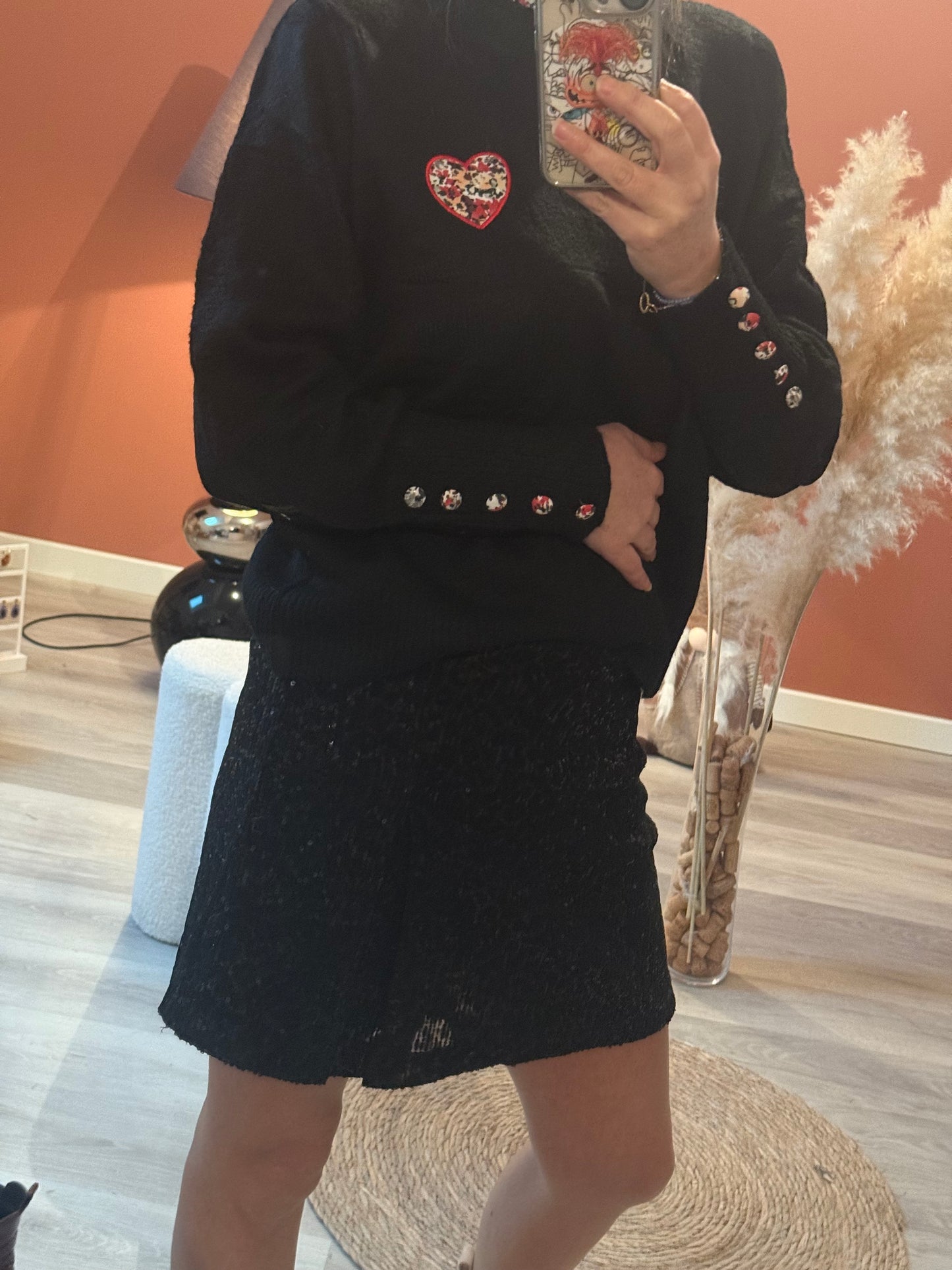 Pull cœur brodé ❤️