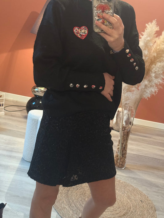Pull cœur brodé ❤️