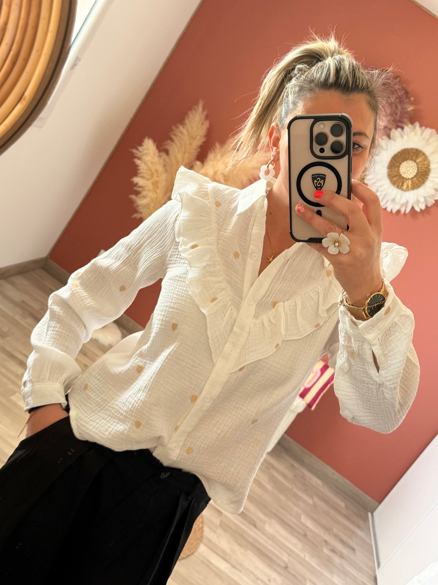 Chemise cœur 🤍💛
