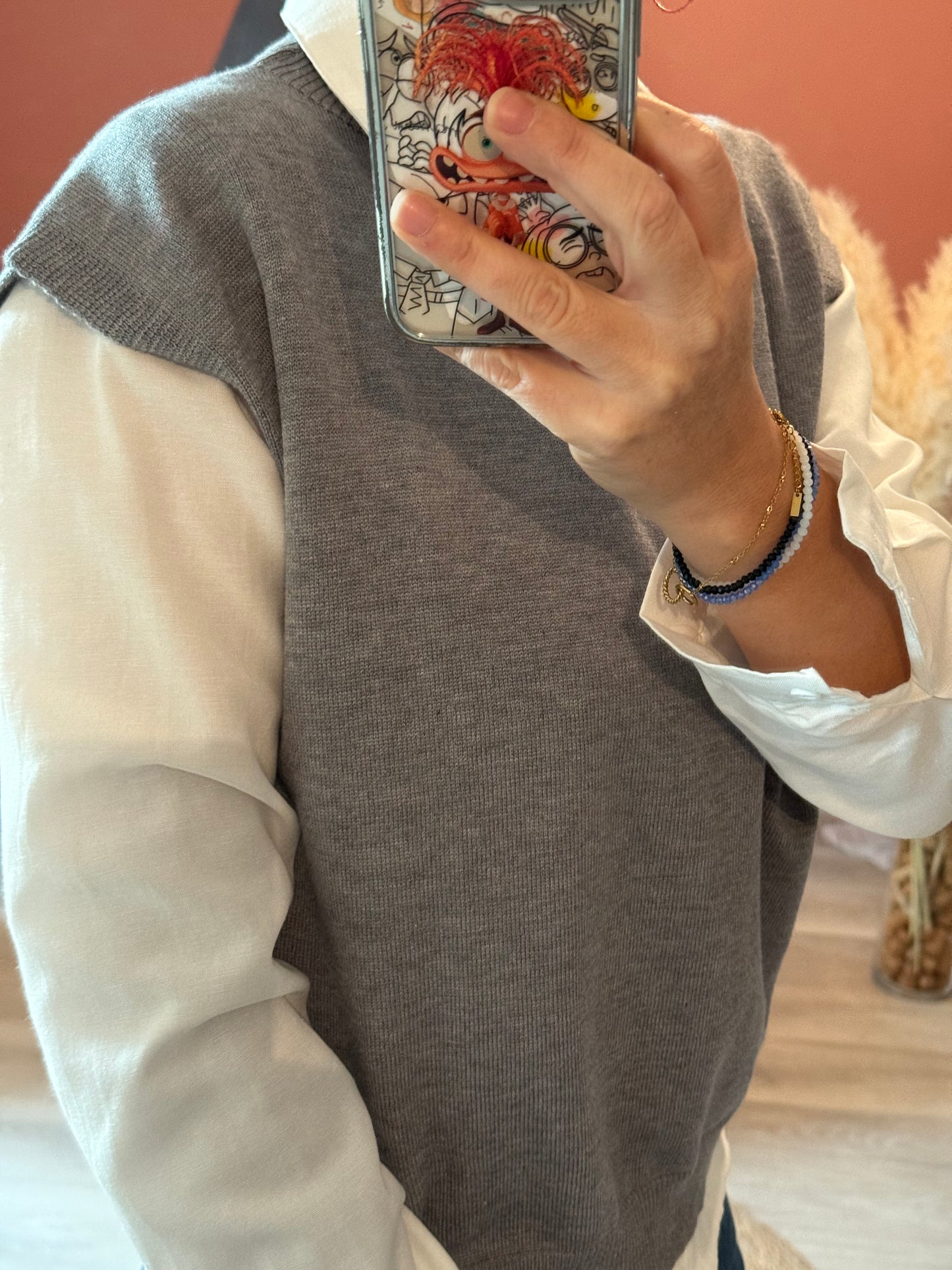 Pull sans manches Romy 🩶