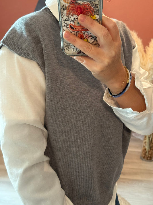 Pull sans manches Romy 🩶