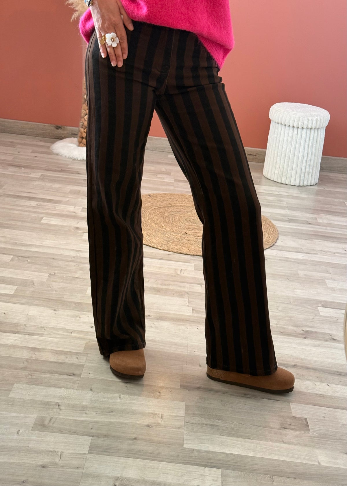 Jeans à rayures Téo