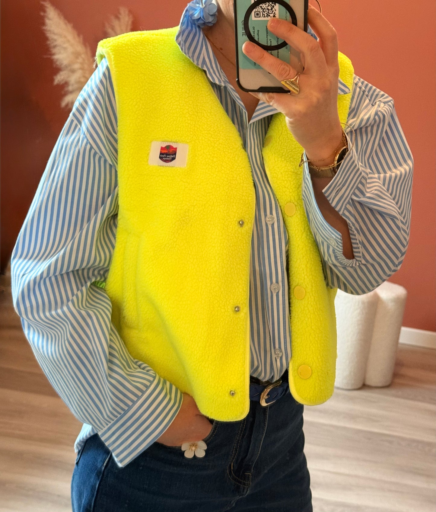 Gilet sans manches fluo