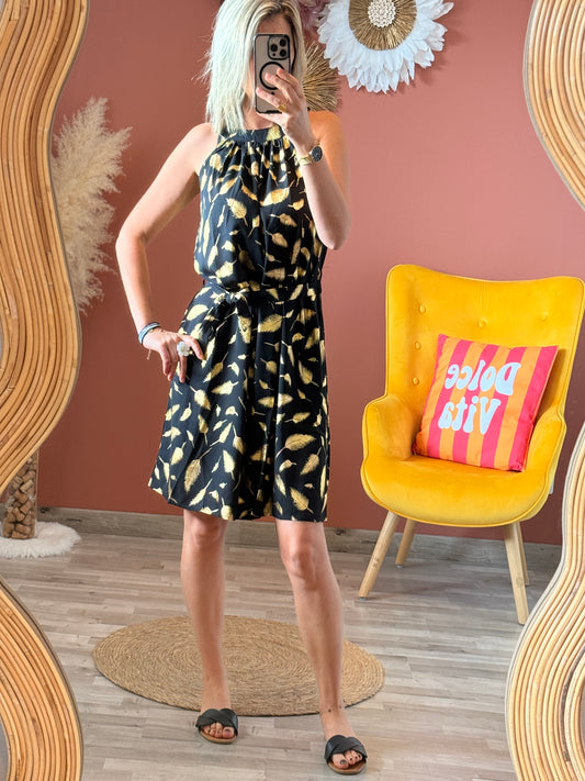 Robe courte plume Natacha