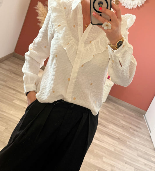 Chemise cœur 🤍💛