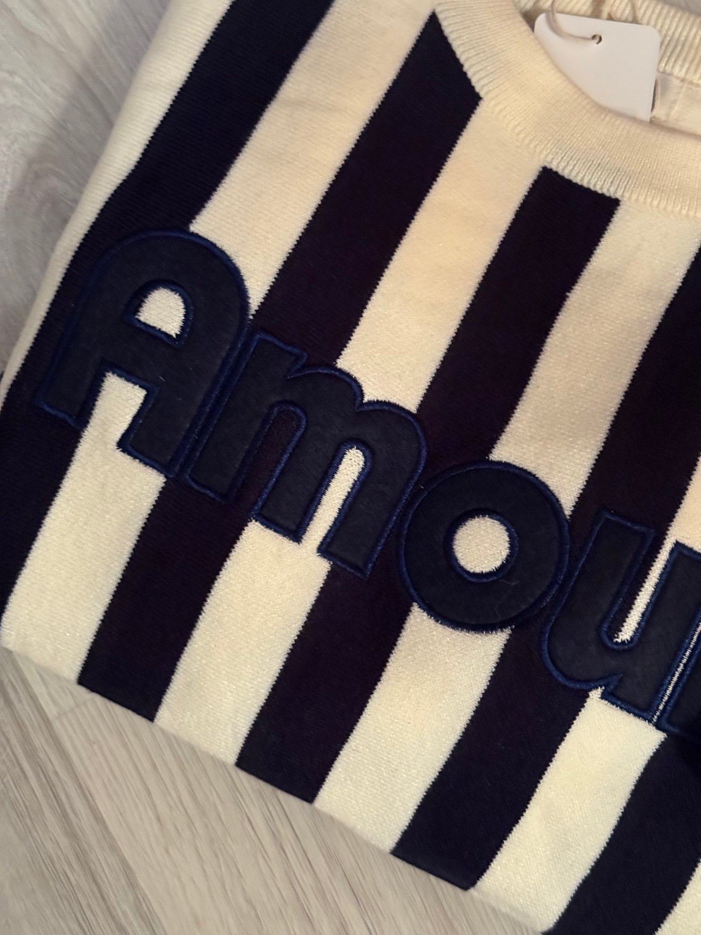 Pull à rayures AMOUR 🤎💙