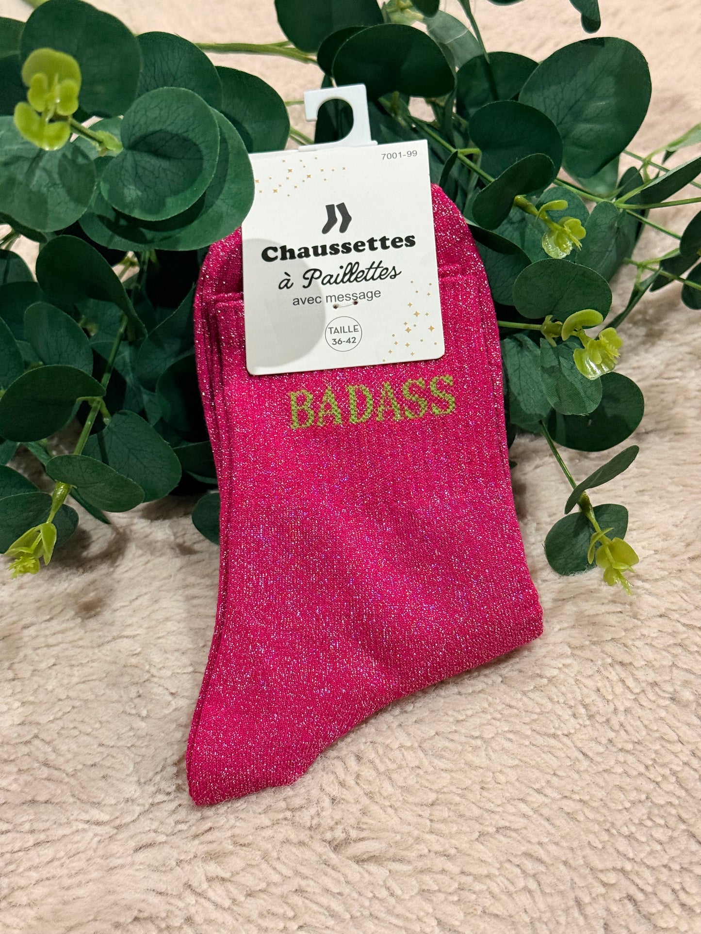 Chaussette paillette Badass 🤩