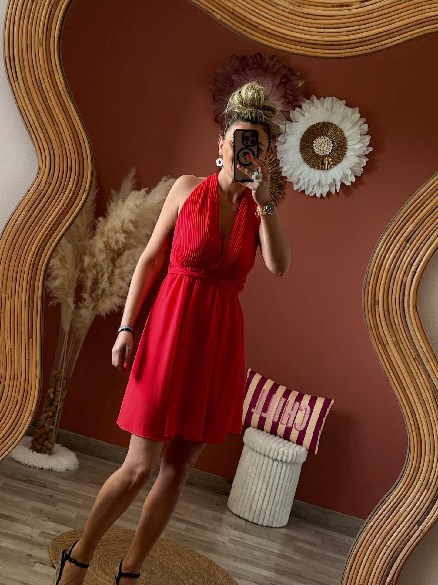 Robe courte multiposition
